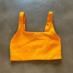 Lululemon Bright Orange Square Neck Sports Bra